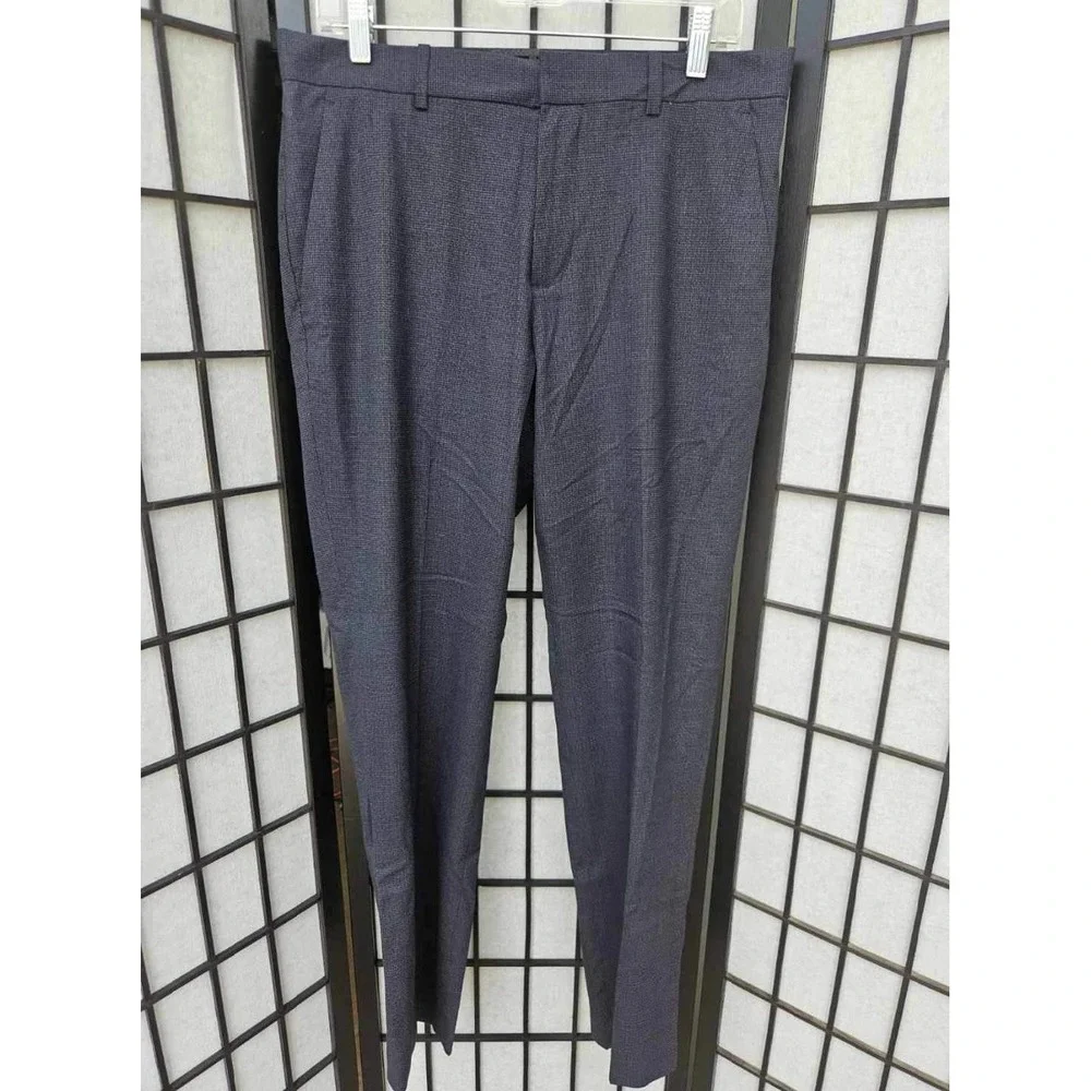 PERRY ELLIS Slim Fit Flex Stretch Dress‎ Pants 32x30 Washable Suit Gray
